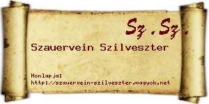 Szauervein Szilveszter névjegykártya
