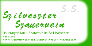 szilveszter szauervein business card